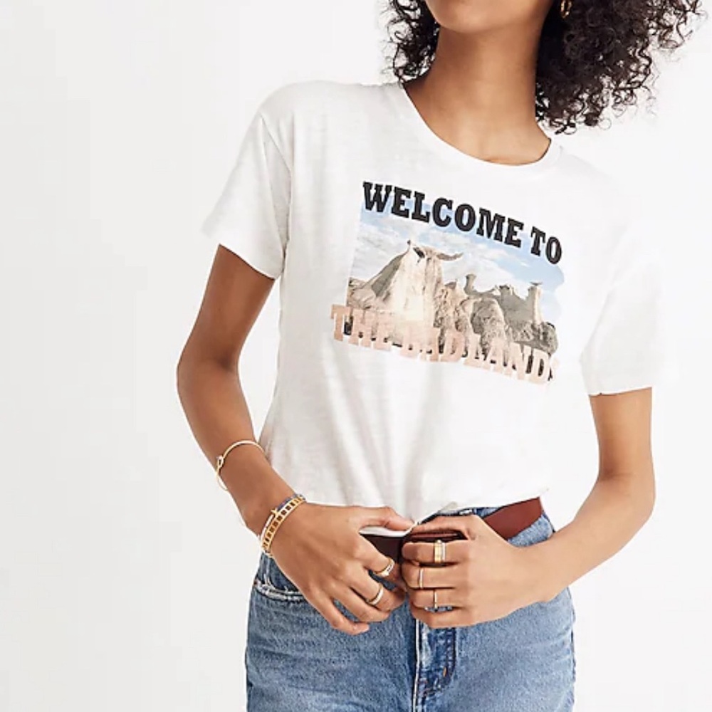 “Welcome to the badlands” Madewell crew shirt
